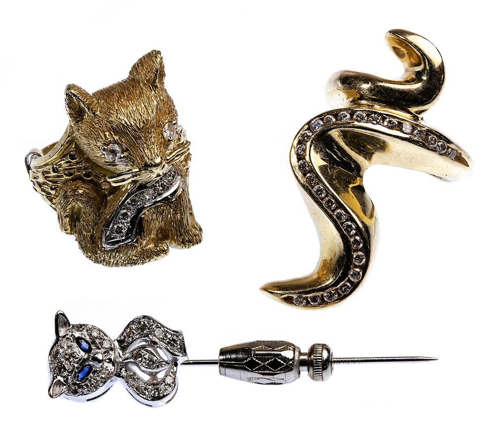 Lot 291: 14k Gold and Diamond Jewelry Assortment
