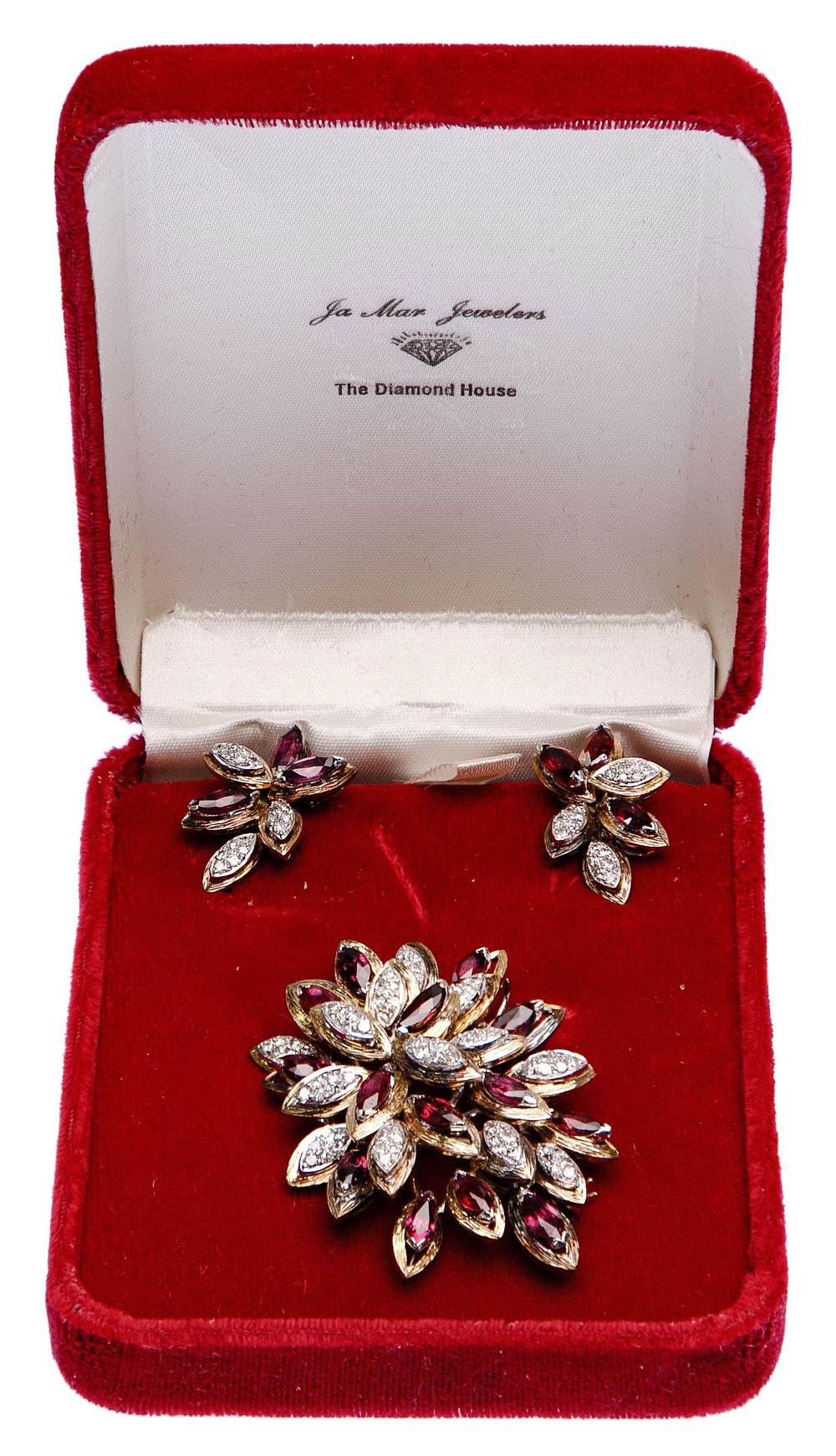 Lot 298: Mixed Metal, Ruby and Diamond Jewelry Suite