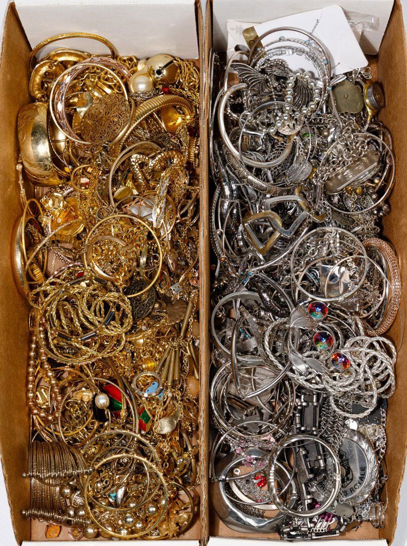Lot 319: Gold-tone and Silver-tone Costume Jewelry