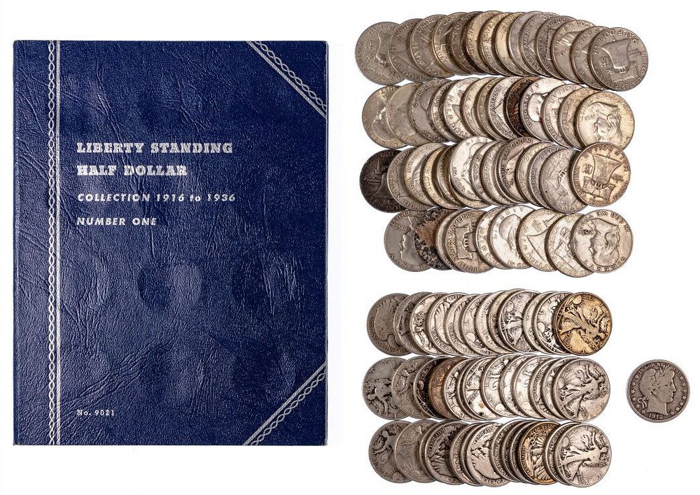 Lot 333: Walking Liberty and Franklin 50c Assortment