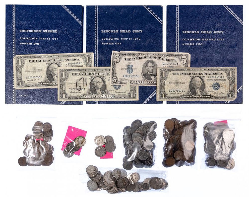 Lot 337: US Coin and Currency and World Coin Assortment