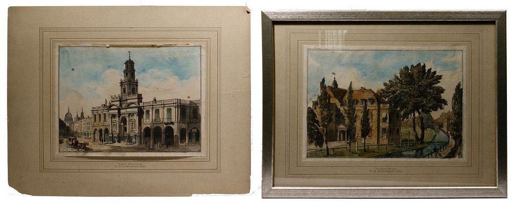 Lot 153: Thomas Hosmer Shepherd (English, 1793-1864) Watercolors