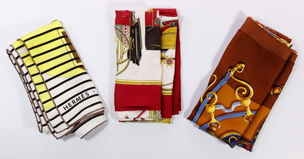 Lot 217: Hermes Scarf Assortment