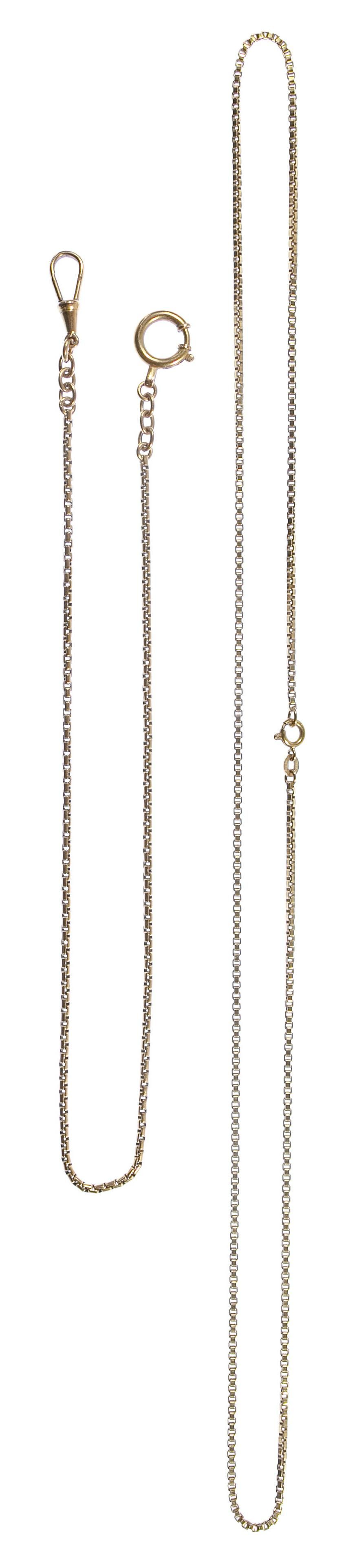 Lot 275: 18k Yellow Gold Necklace and Watch Chain