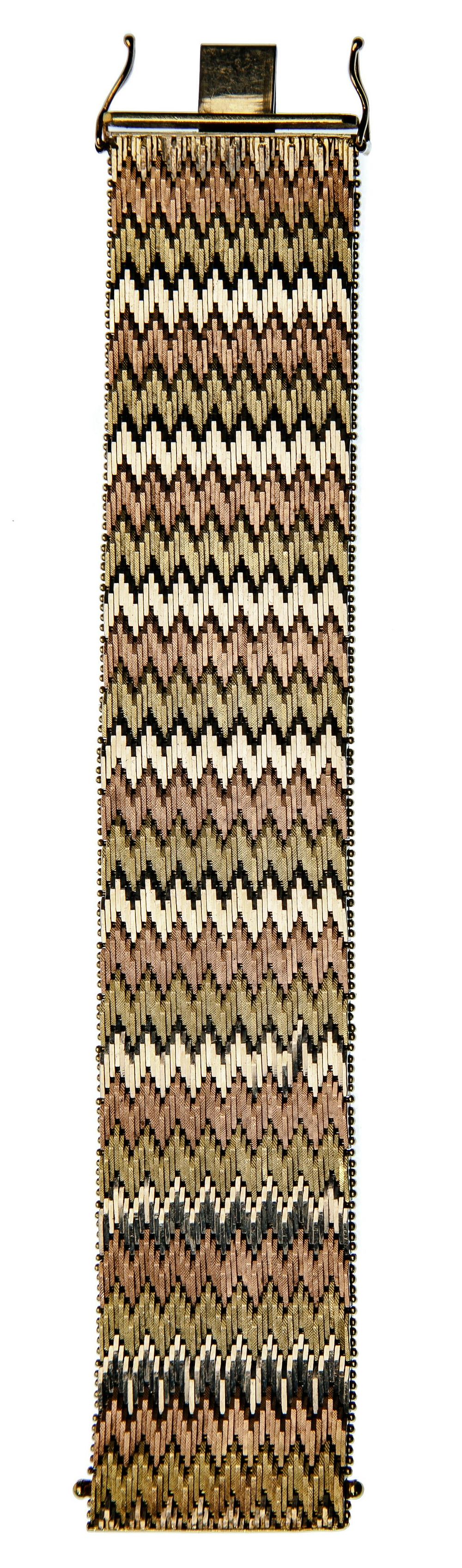 Lot 290: 14k Tri-Color Gold Bracelet