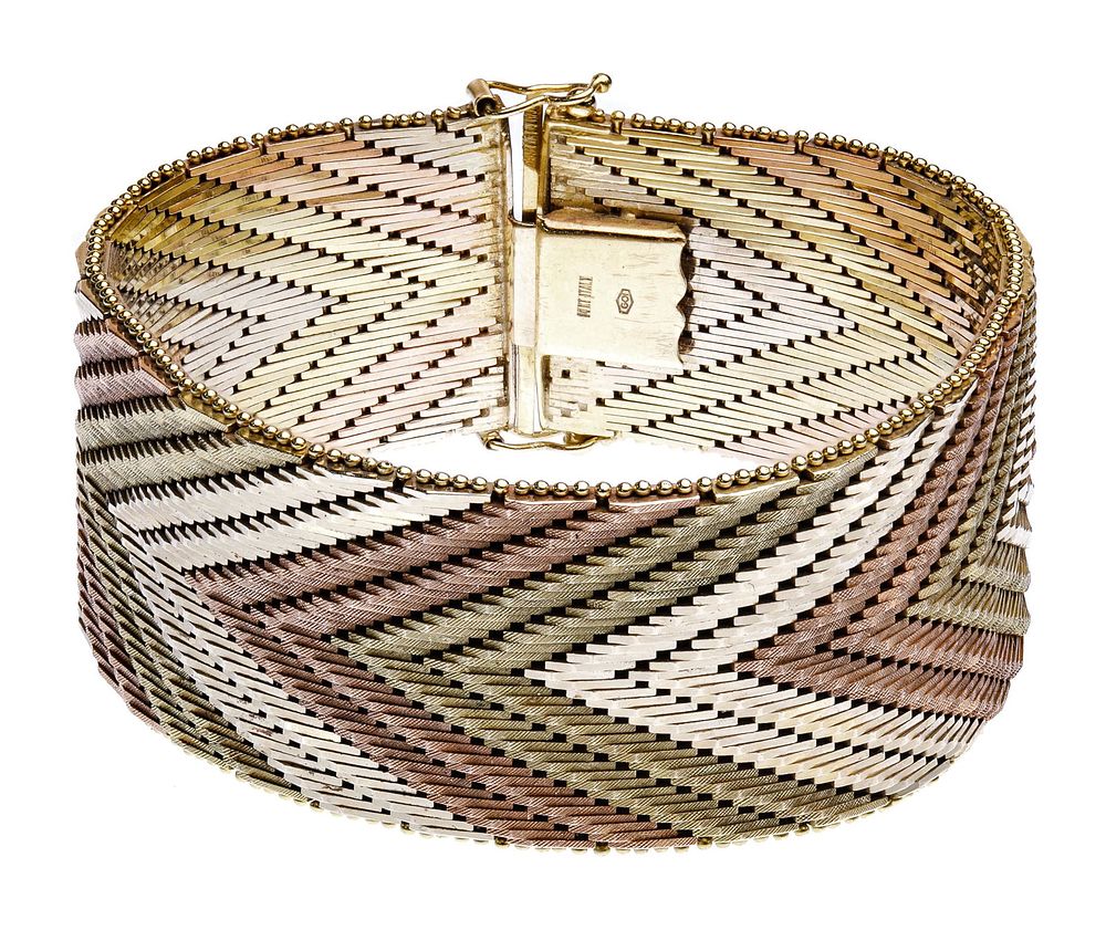 Lot 291: 14k Tri-Color Gold Bracelet
