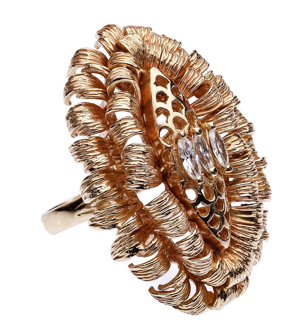Lot 315: 14k Bi-Color Gold and Diamond Ring