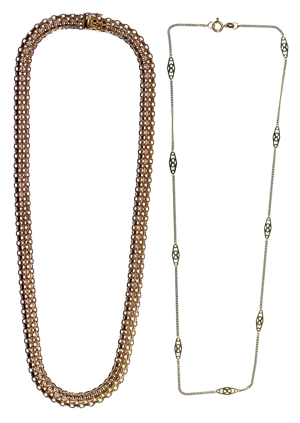 Lot 360: 14k Yellow Gold Necklaces