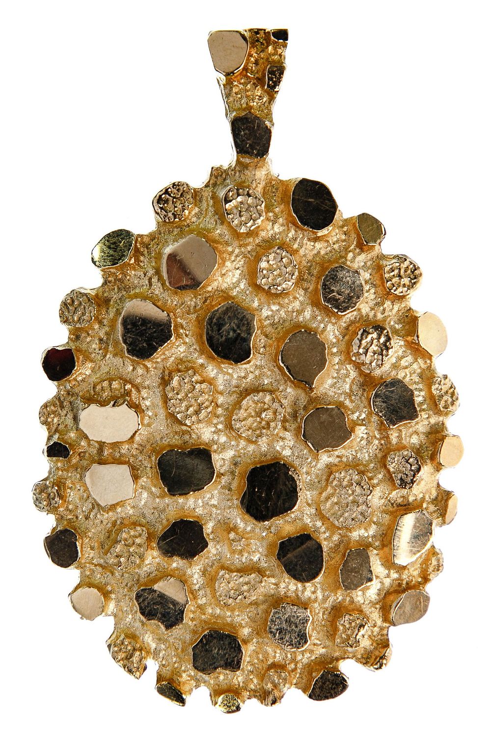 Lot 363: 14k Yellow Gold Nugget Pendant