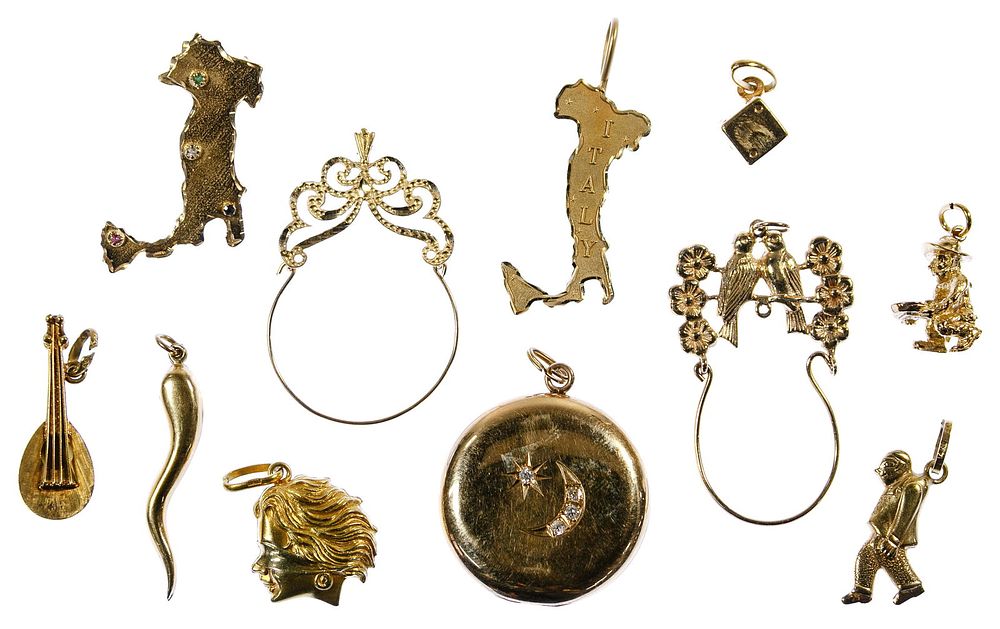 Lot 365: 14k Gold Pendant / Charm Assortment