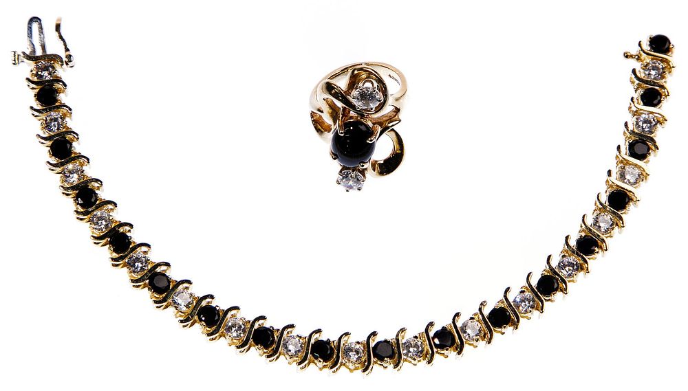 Lot 372: 14k Yellow Gold and Gemstone Jewelry Assortment