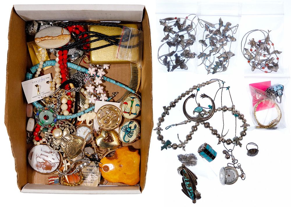 Lot 453: Sterling Silver and Costume Jewelry Assortment