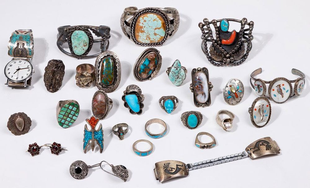 Lot 456: Mixed Silver Jewelry Assortment