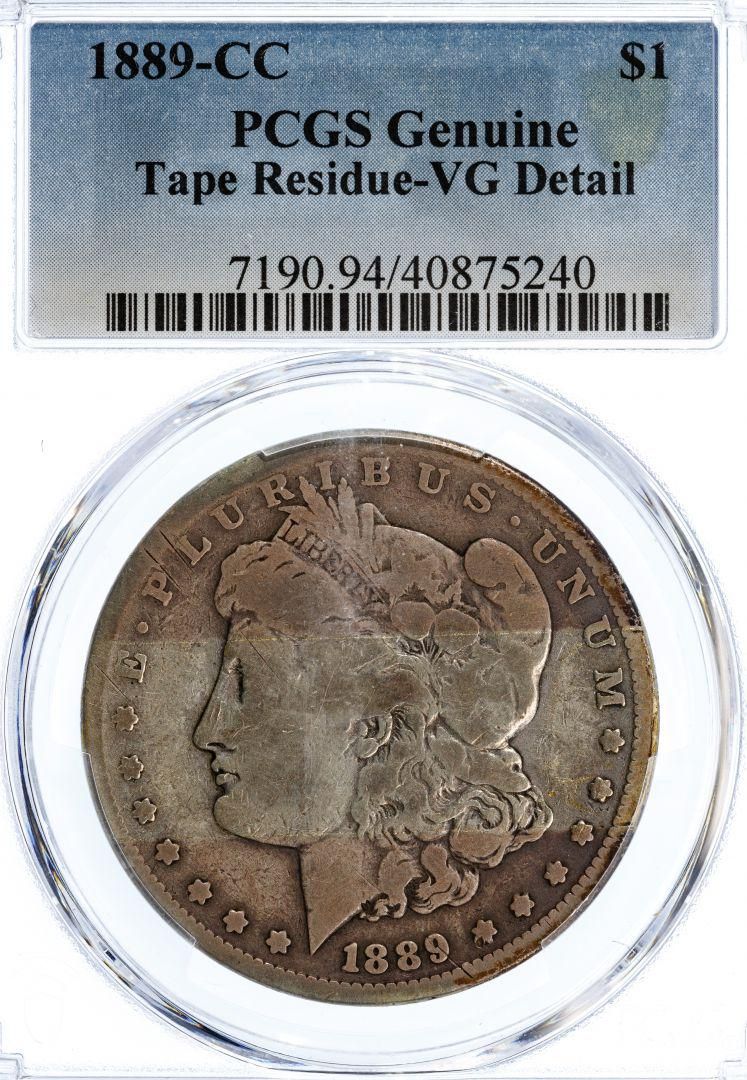 Lot 480: 1889-CC $1 VG Details PCGS