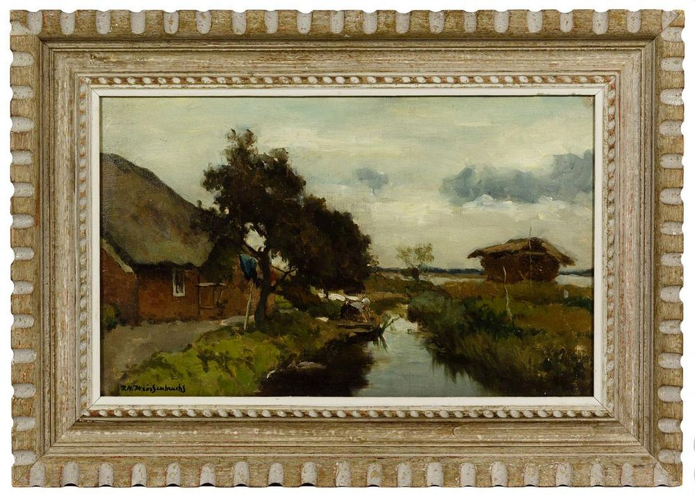 Lot 203: Johan Hendrik Weissenbruch (Dutch, 1824-1903) Oil on