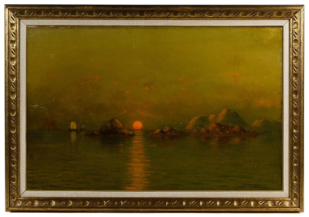 Lot 204: John Olsen Hammerstad (Norwegian, 1842-1925) Oil on
