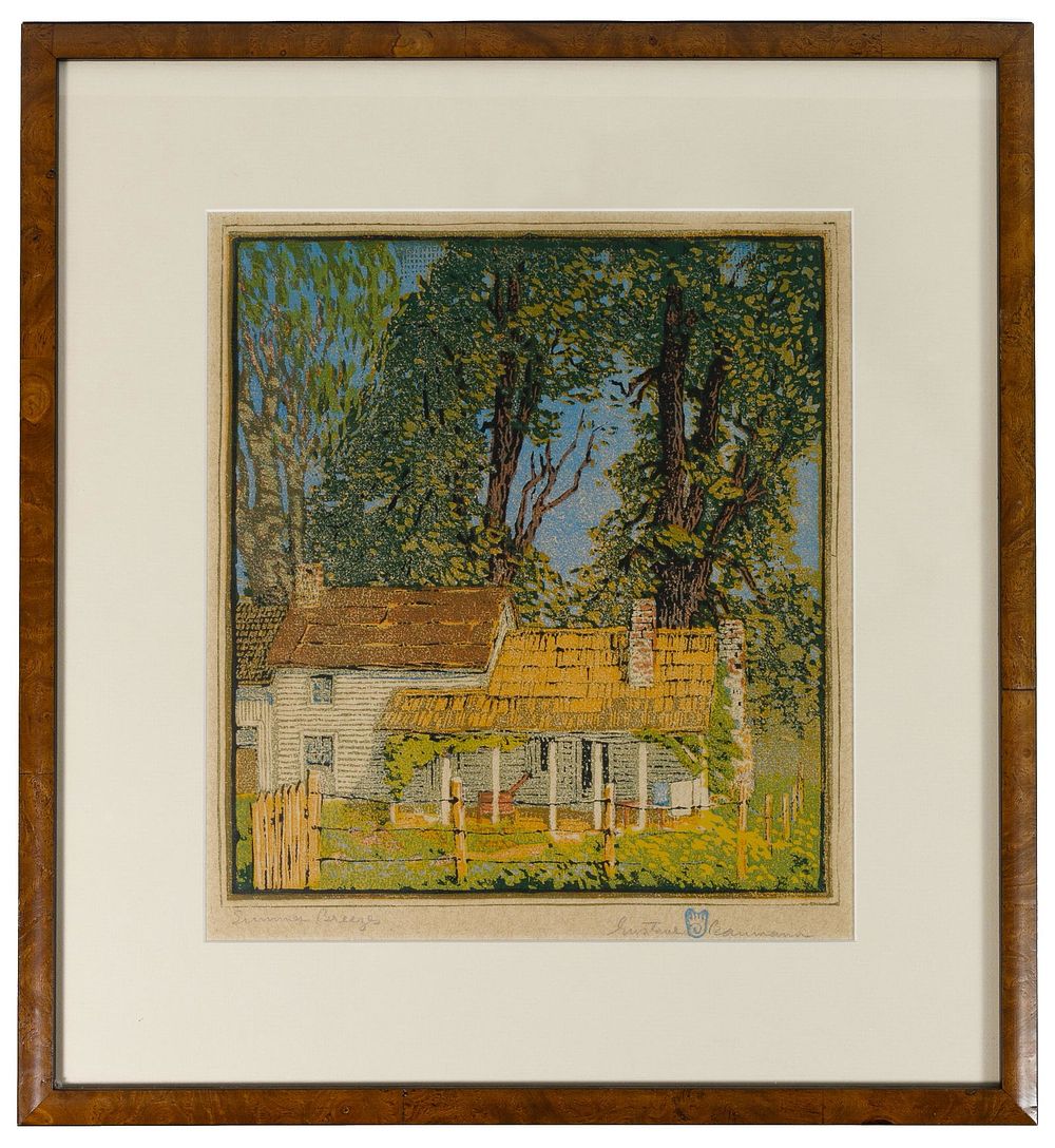 Lot 209: Gustave Baumann (German, 1881-1971) 'Summer Breezes'