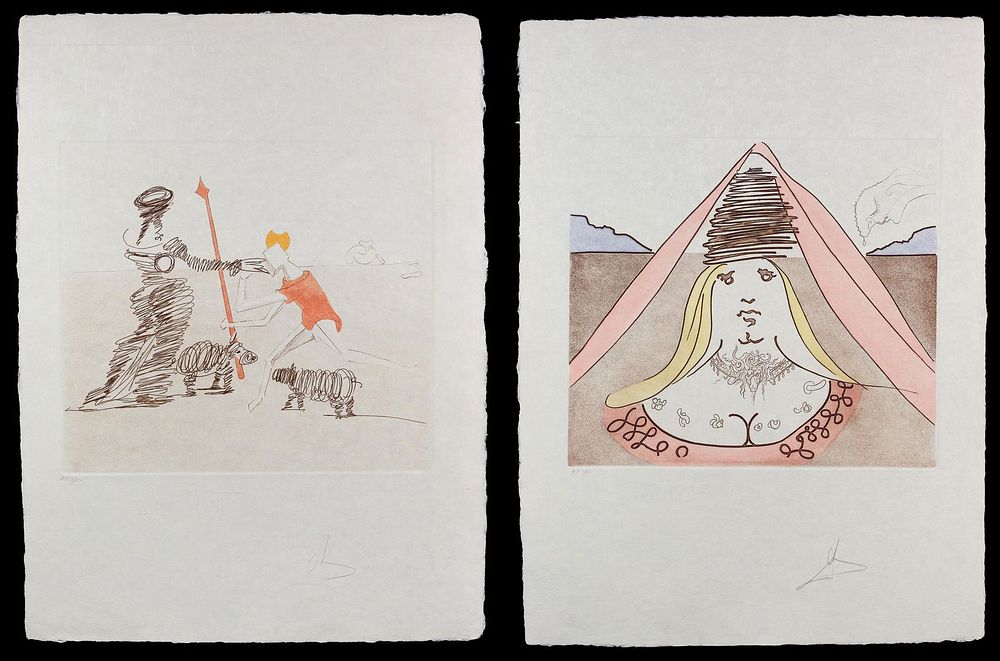 Lot 211: Salvador Dali (Spanish, 1904-1989) 'Pastorale' and 'The