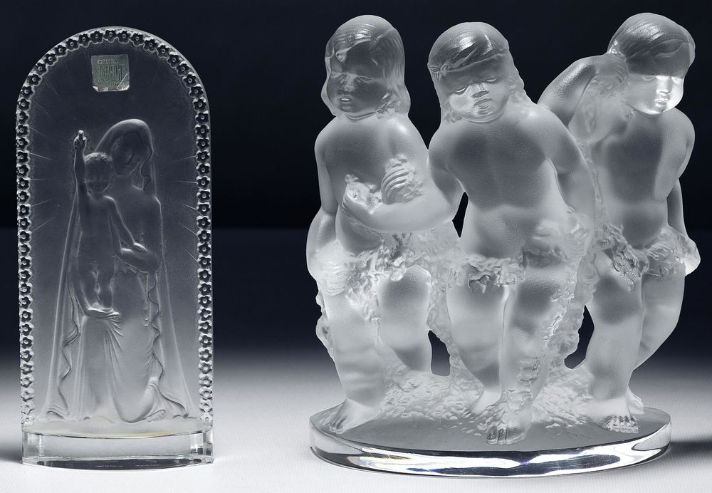 Lot 256: Lalique Crystal 'Luxembourg' and 'Madonna and Child'