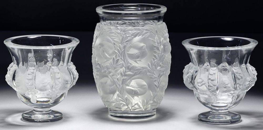 Lot 270: Lalique Crystal Vase Assortment