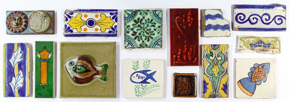 Lot 305: Hand Painted Tile Assortment