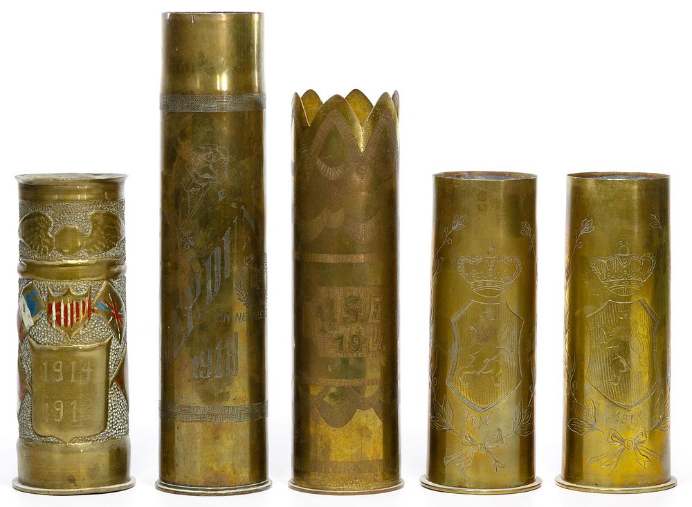 Lot 323: World War I 75mm Artillery Trench Art