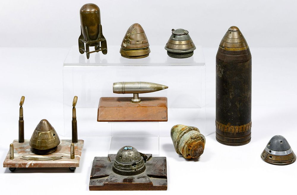 Lot 329: World War I Artillery Fuzes and Trench Art Assortment
