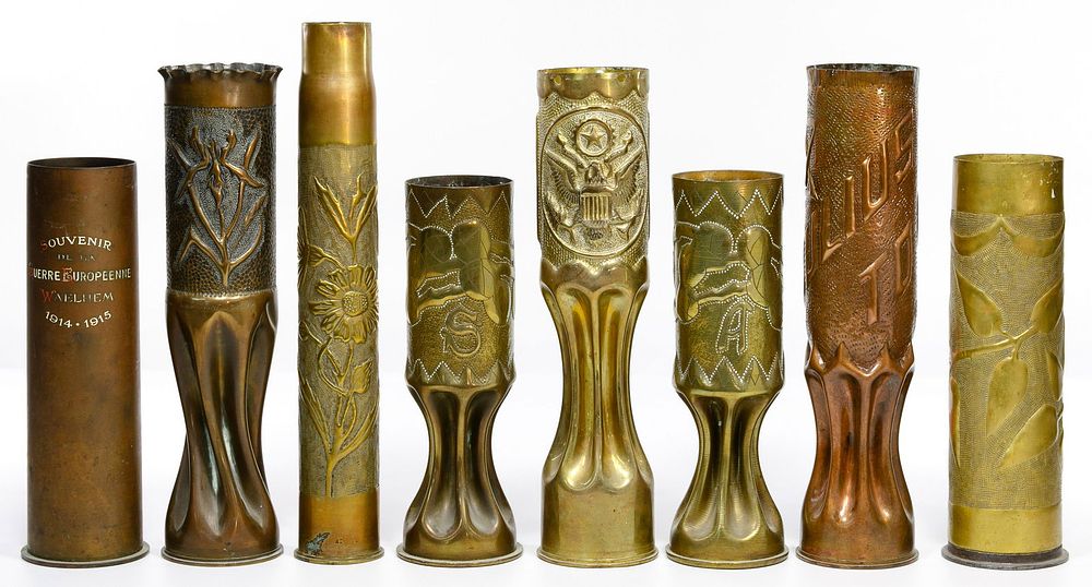 Lot 330: World War I Artillery Trench Art