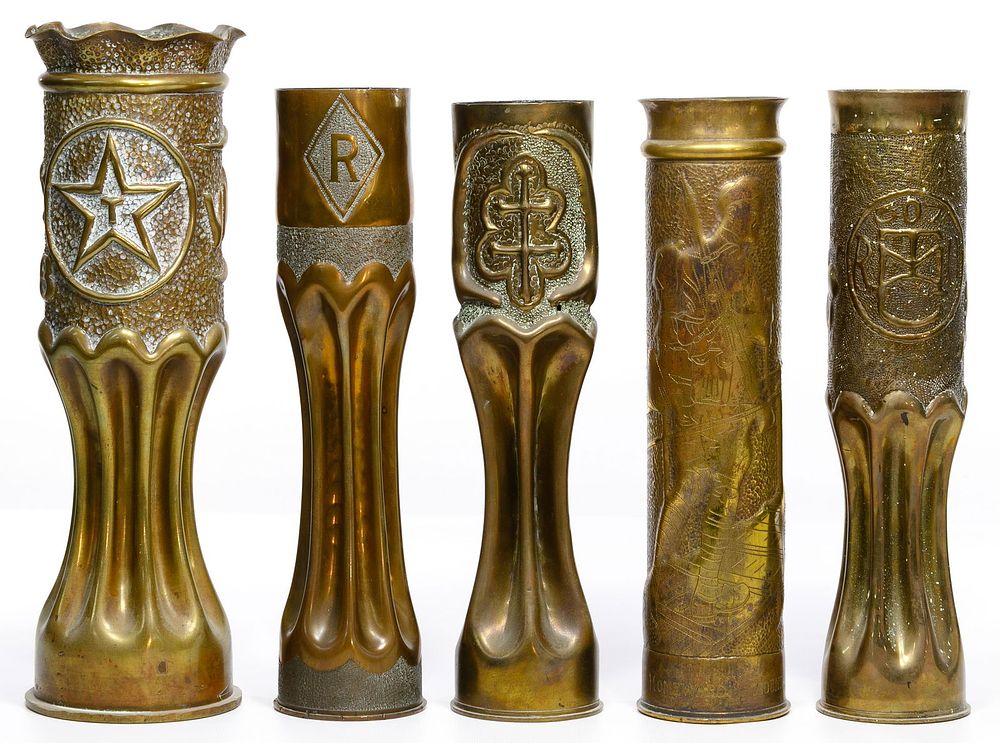 Lot 331: World War I Artillery Trench Art Assortment