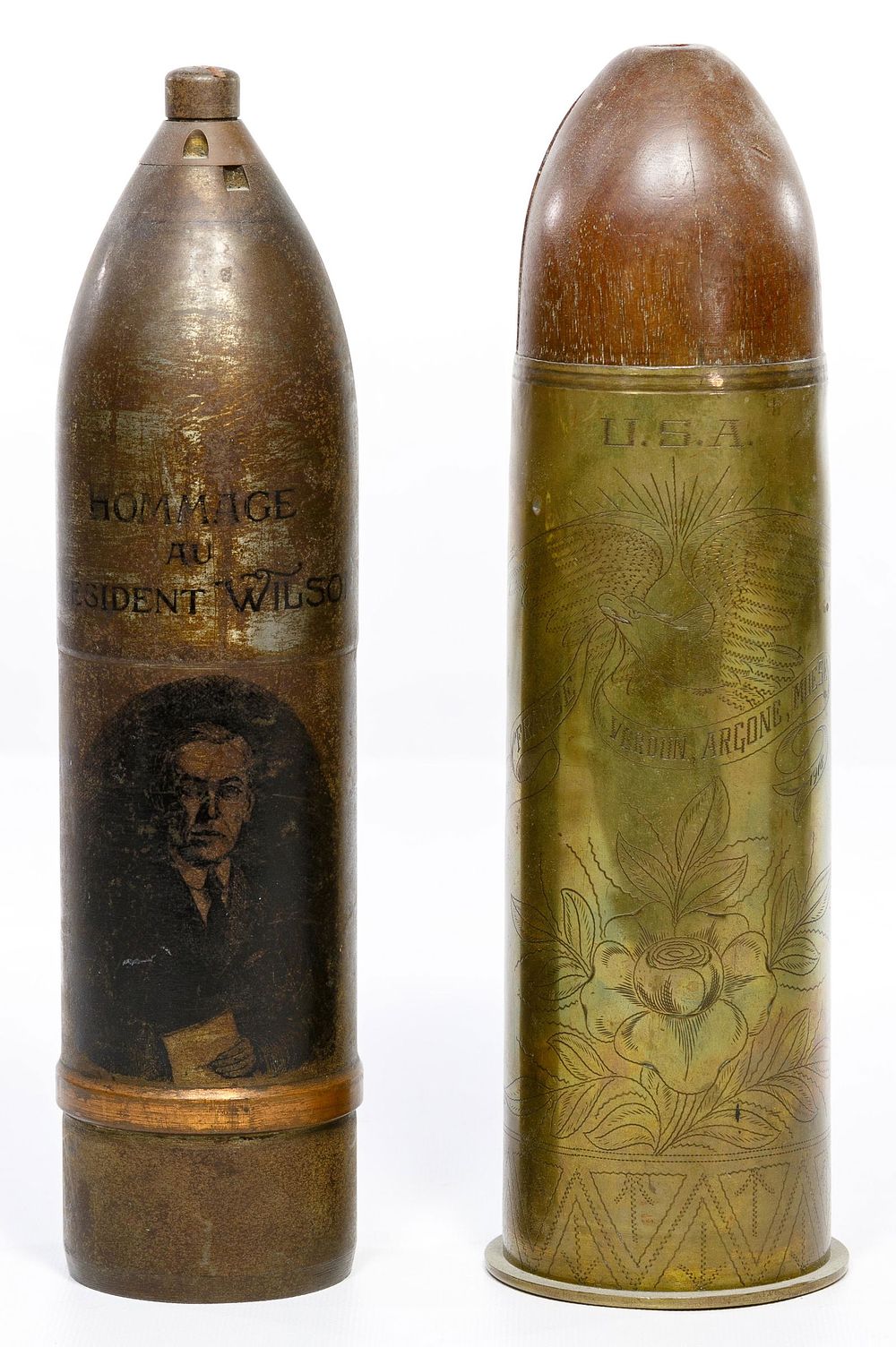 Lot 332: World War I Artillery Trench Art