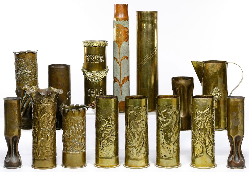 Lot 333: World War I Artillery Trench Art Assortment