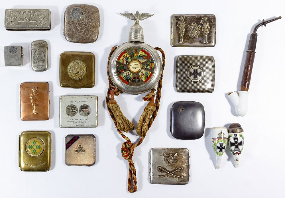 Lot 343: World War I German and British Cigarette Case