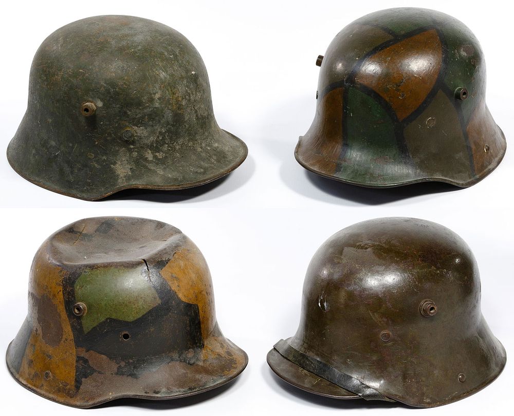 Lot 346: World War I German Combat Helmet Assortment