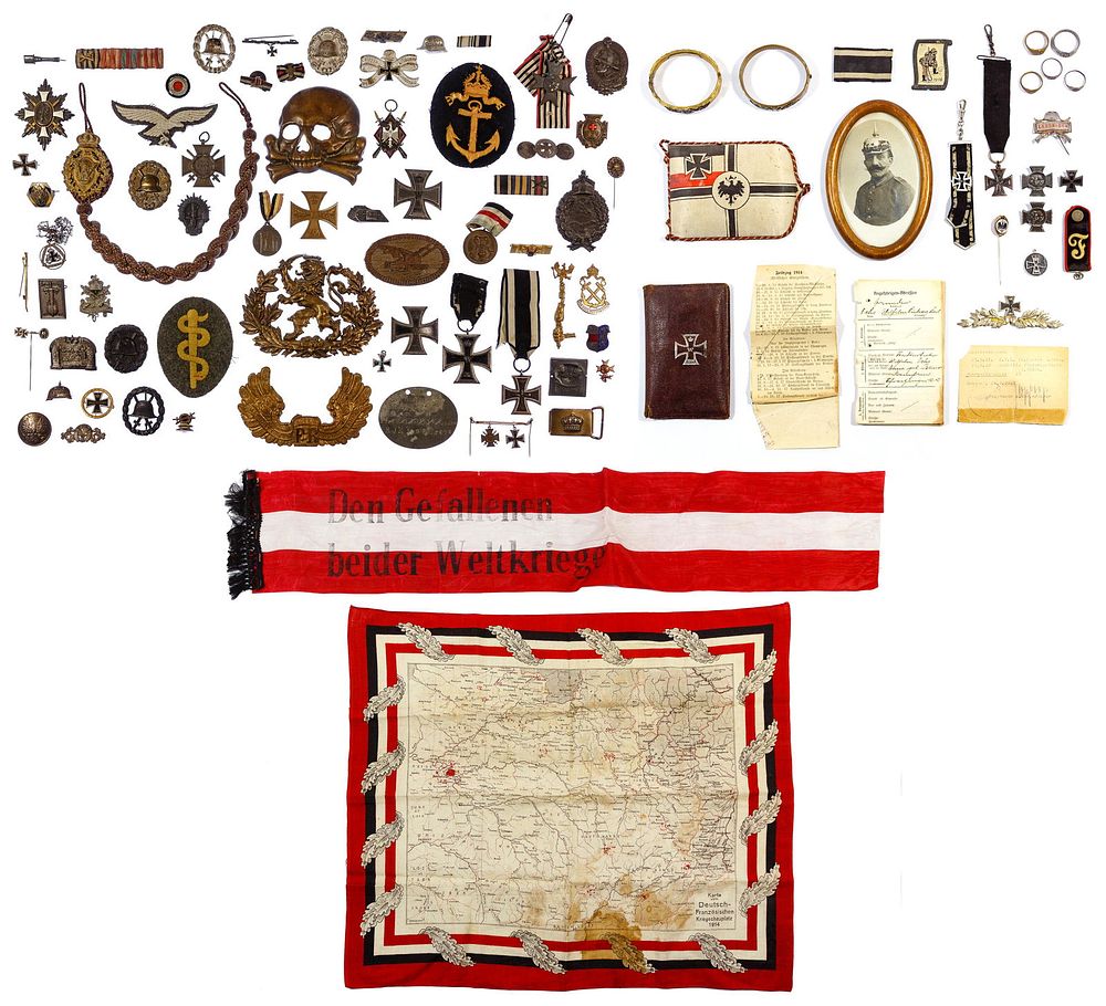 Lot 350: World War I German Iron Cross and Military Assortment
