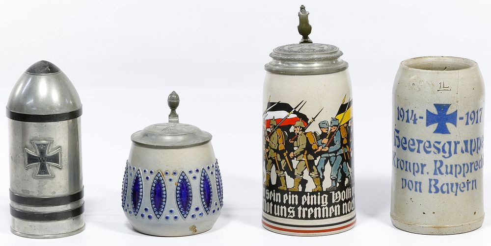 Lot 351: World War I German Patriotic Steins