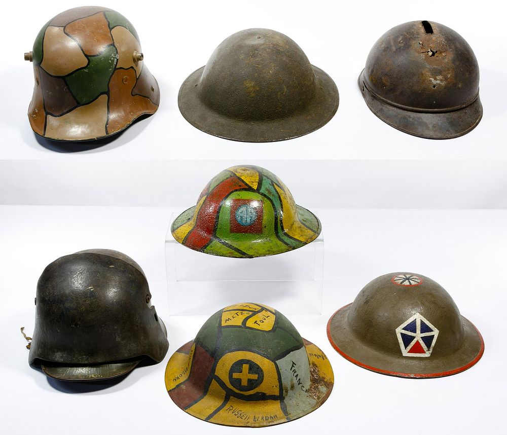 Lot 354: World War I Helmet Assortment