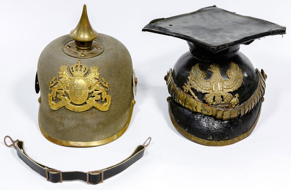 Lot 360: World War I Pickelhaube Helmets