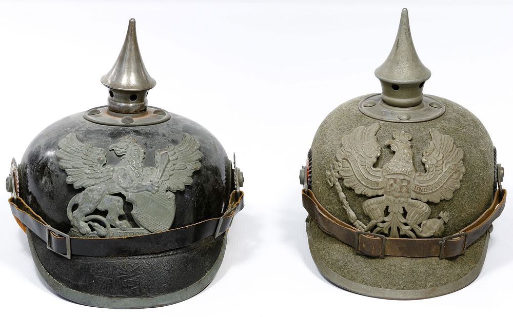 Lot 362: World War I Pickelhaube Helmets