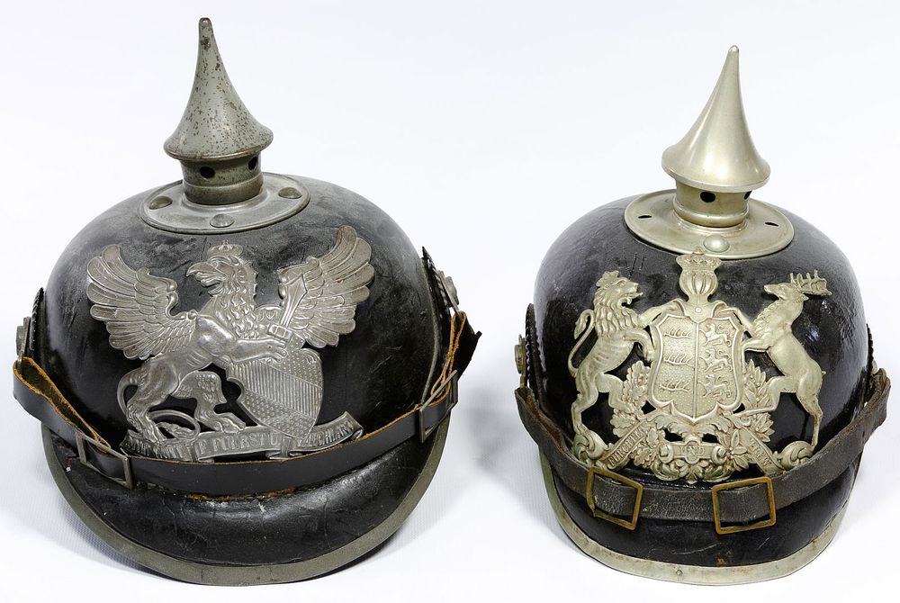 Lot 364: World War I Pickelhaube Helmets