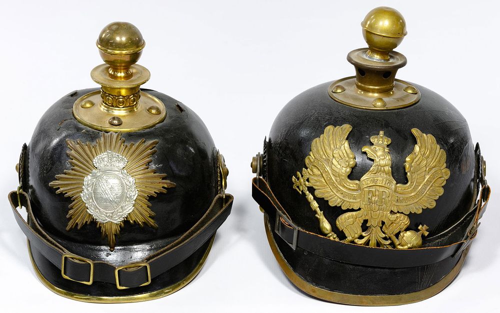 Lot 365: World War I Pickelhaube Helmets