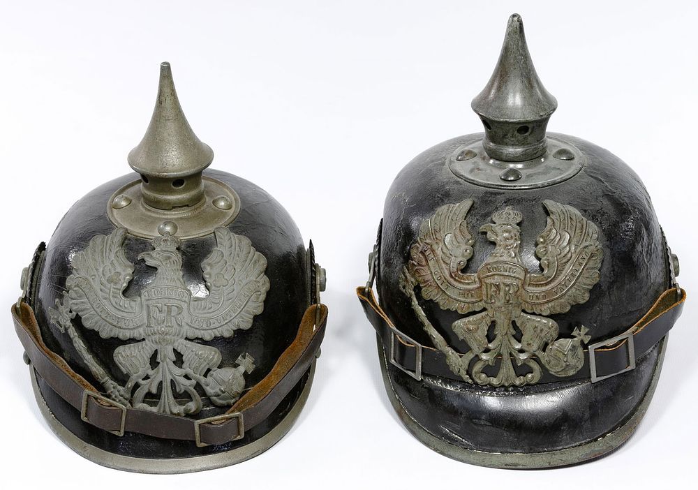 Lot 366: World War I Pickelhaube Helmets