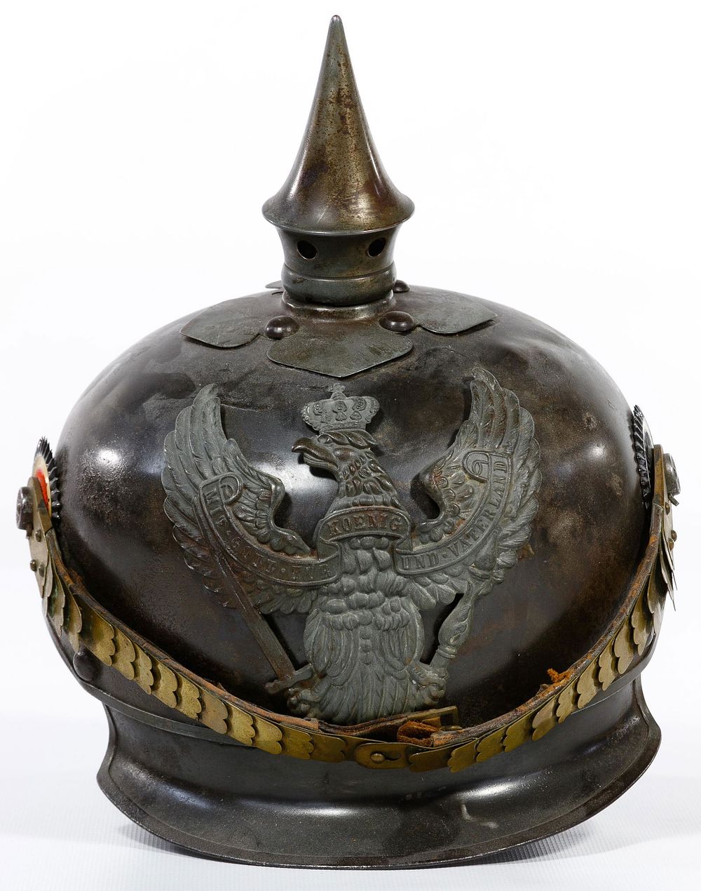 Lot 369: World War I Prussian Jager Regiment Spiked Helmet
