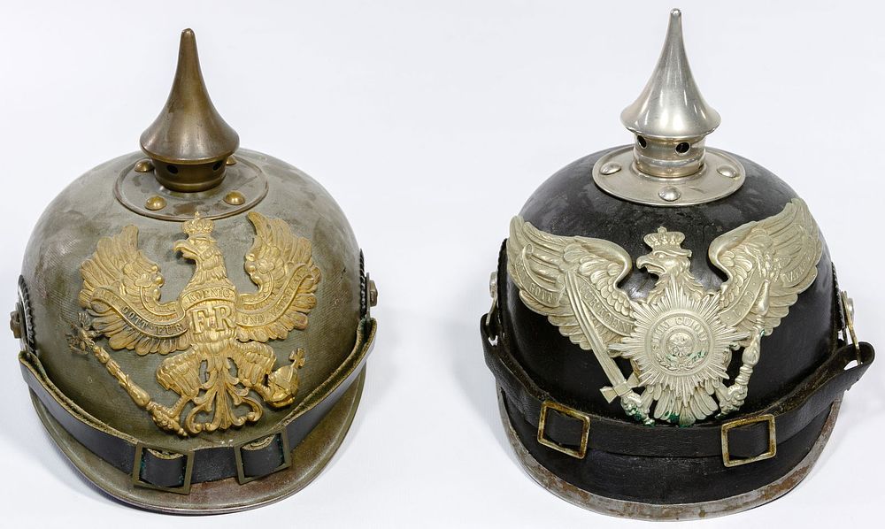 Lot 372: World War I Prussian Pickelhaube Helmets