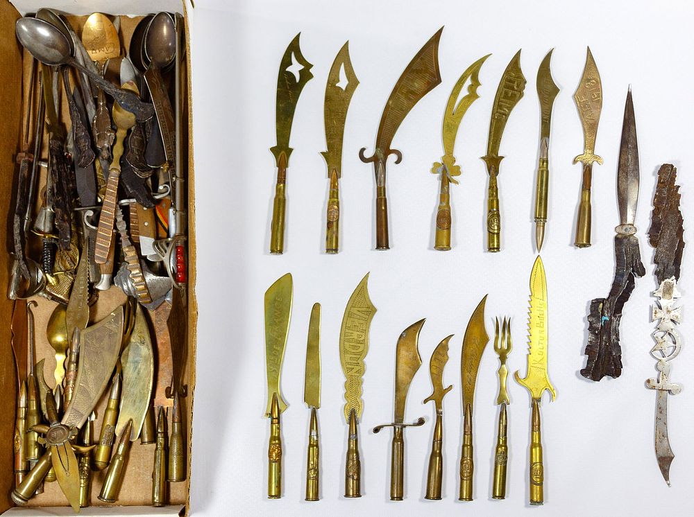 Lot 377: World War I Trench Art and Souvenir Assortment