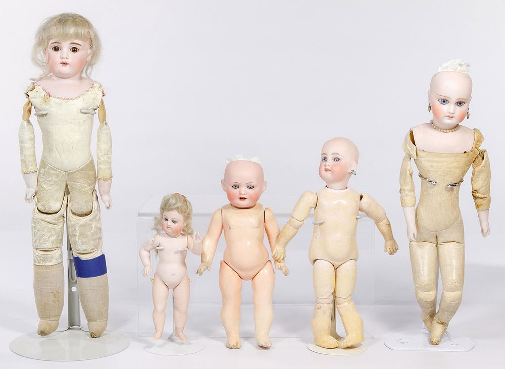Lot 392: Bisque Head Doll Assortment