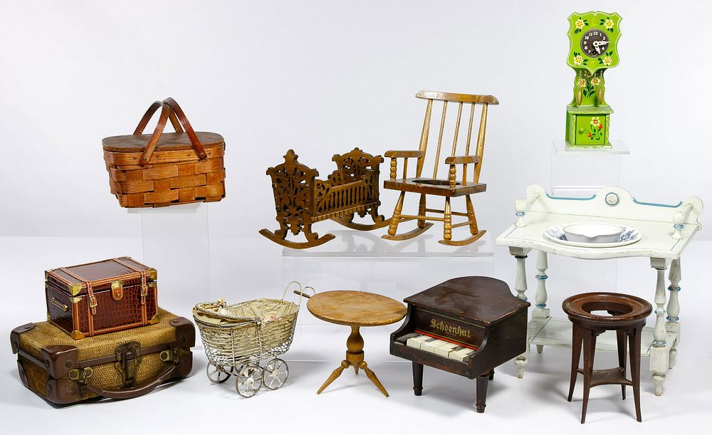 Lot 417: Doll Furniture and Toy Assortment