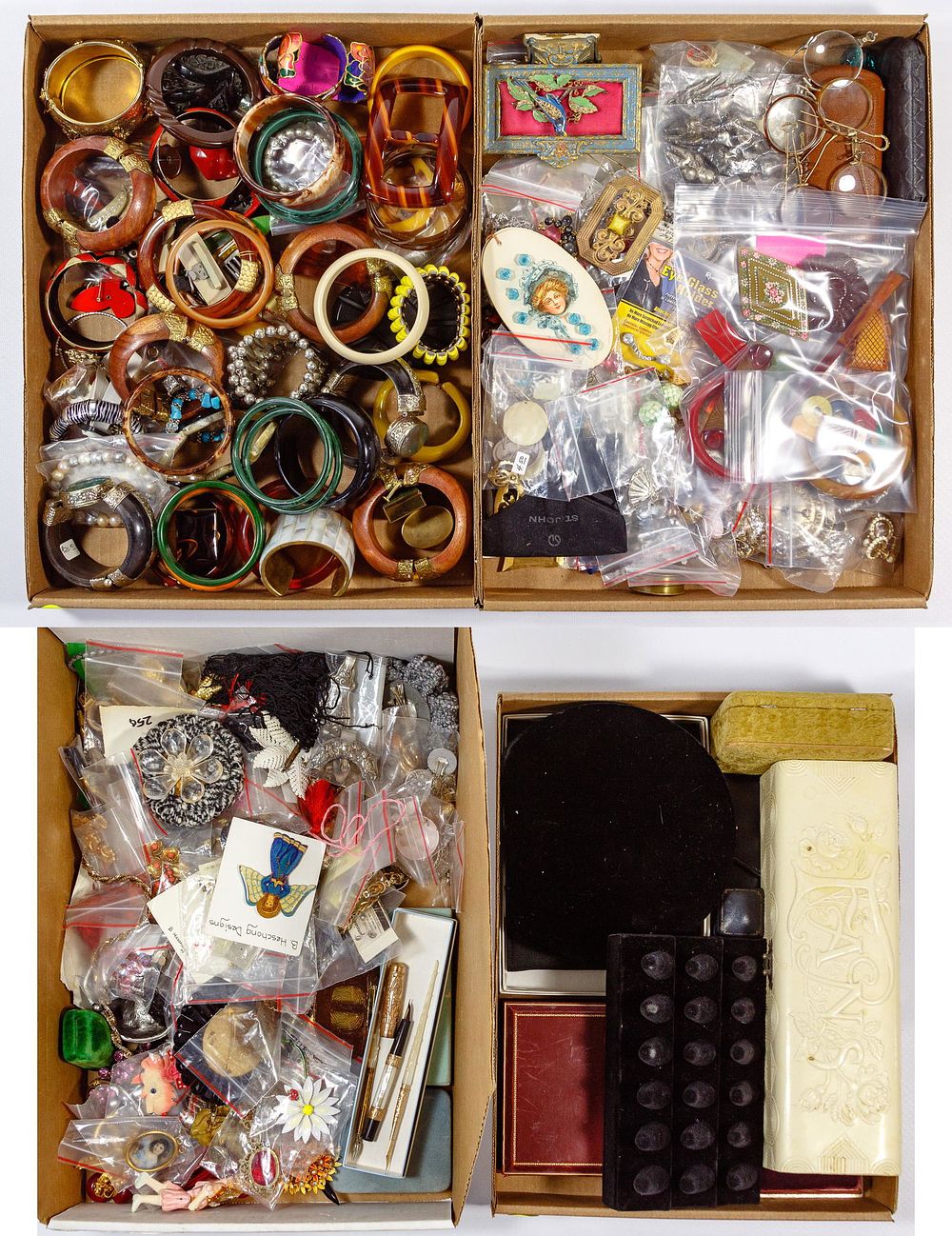 Lot 553: Costume Jewelry and Box Assortment