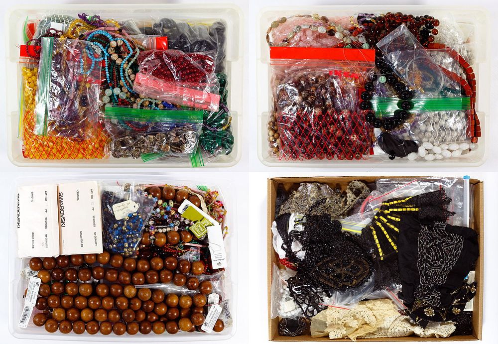 Lot 557: Bead, Jewelry Finding and Sewing Assortment