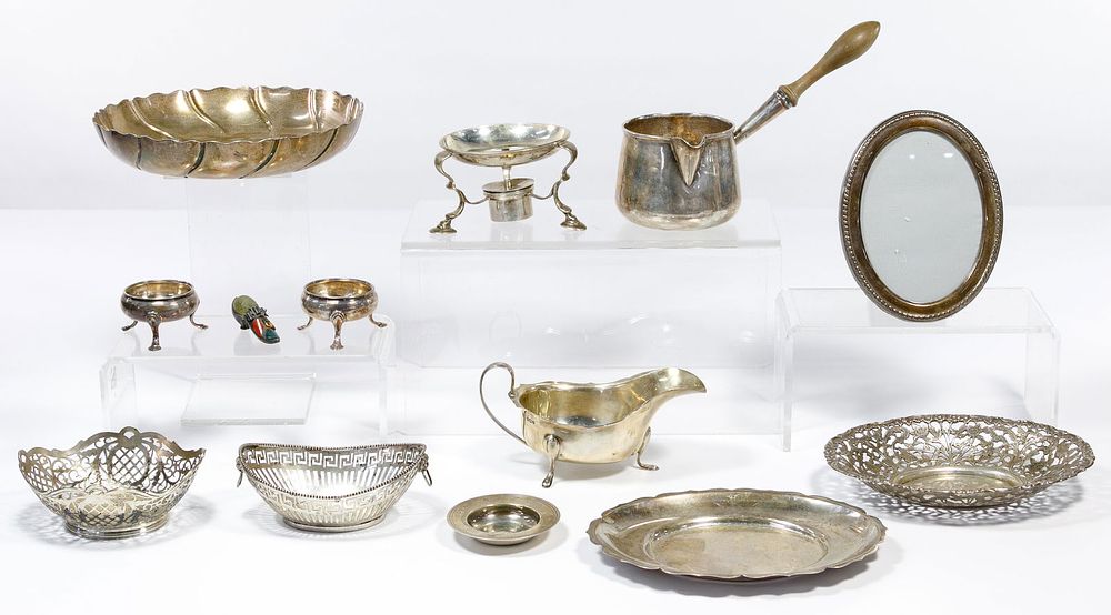 Lot 559: British Sterling Silver Hollowware Assortment