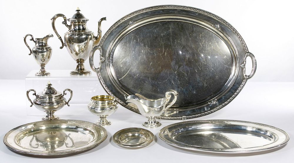 Lot 562: Gorham 'Shamrock' Sterling Silver Beverage Service